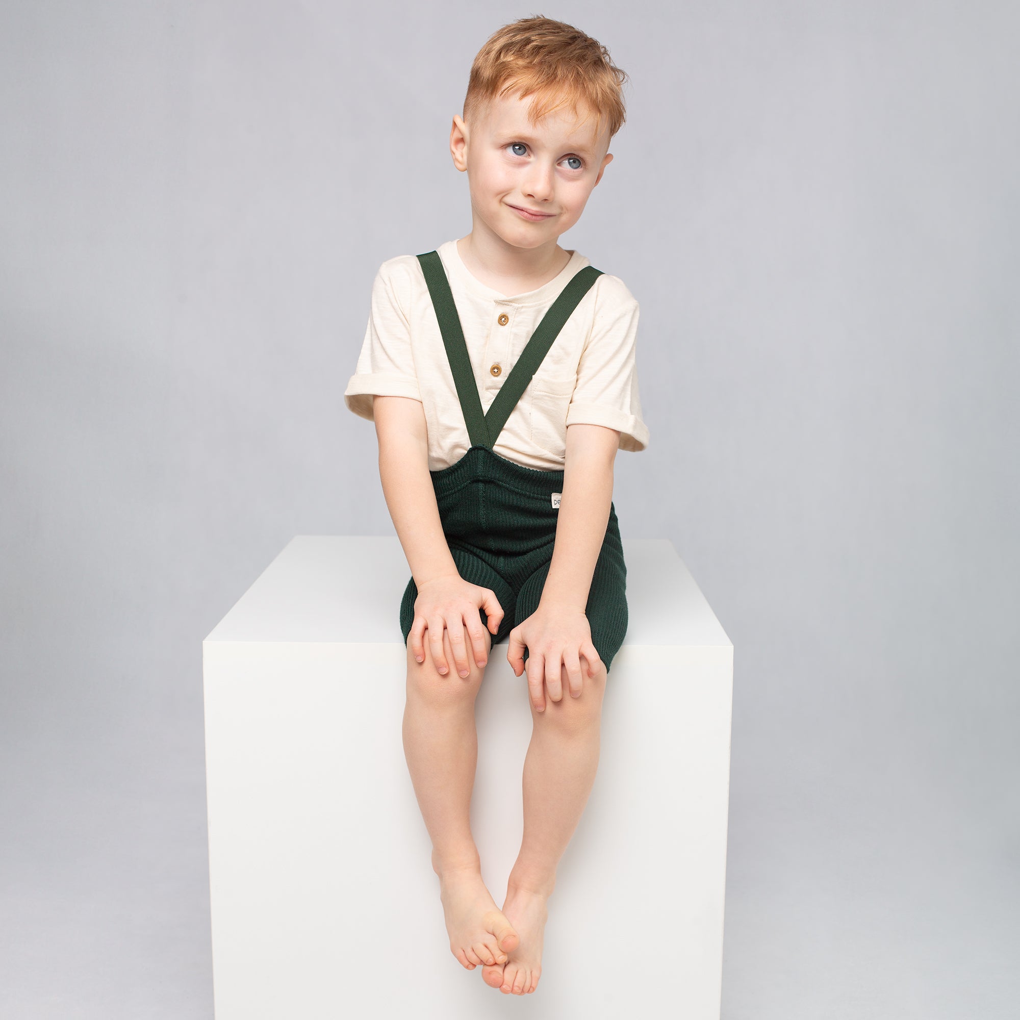 Short Tights with Braces - Conifer Green