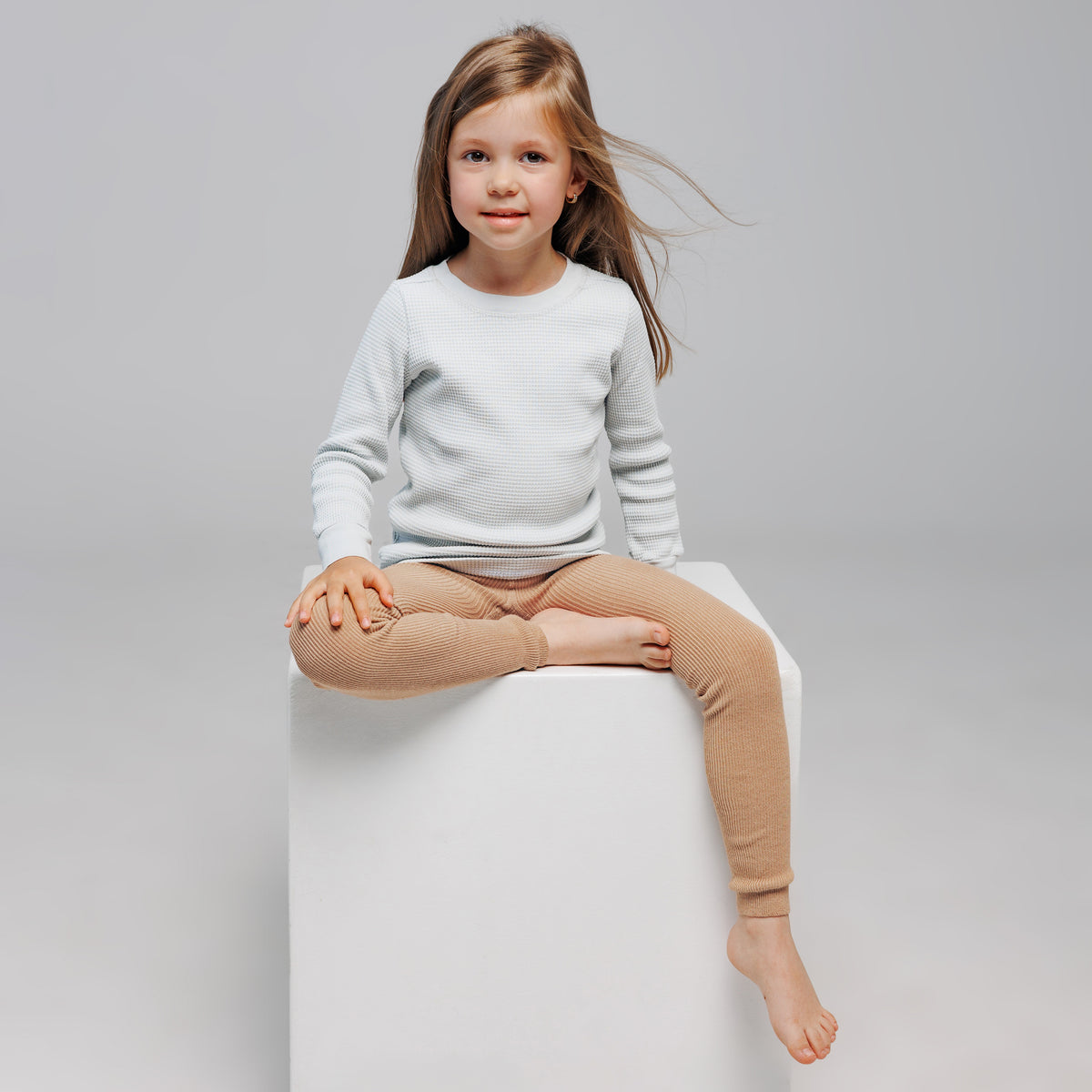 Footless Tights - Beige Brown