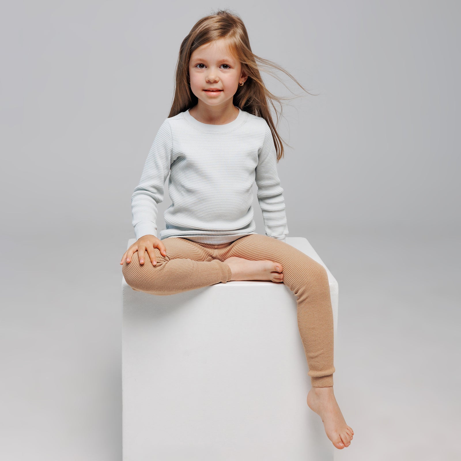 Footless Tights - Beige Brown