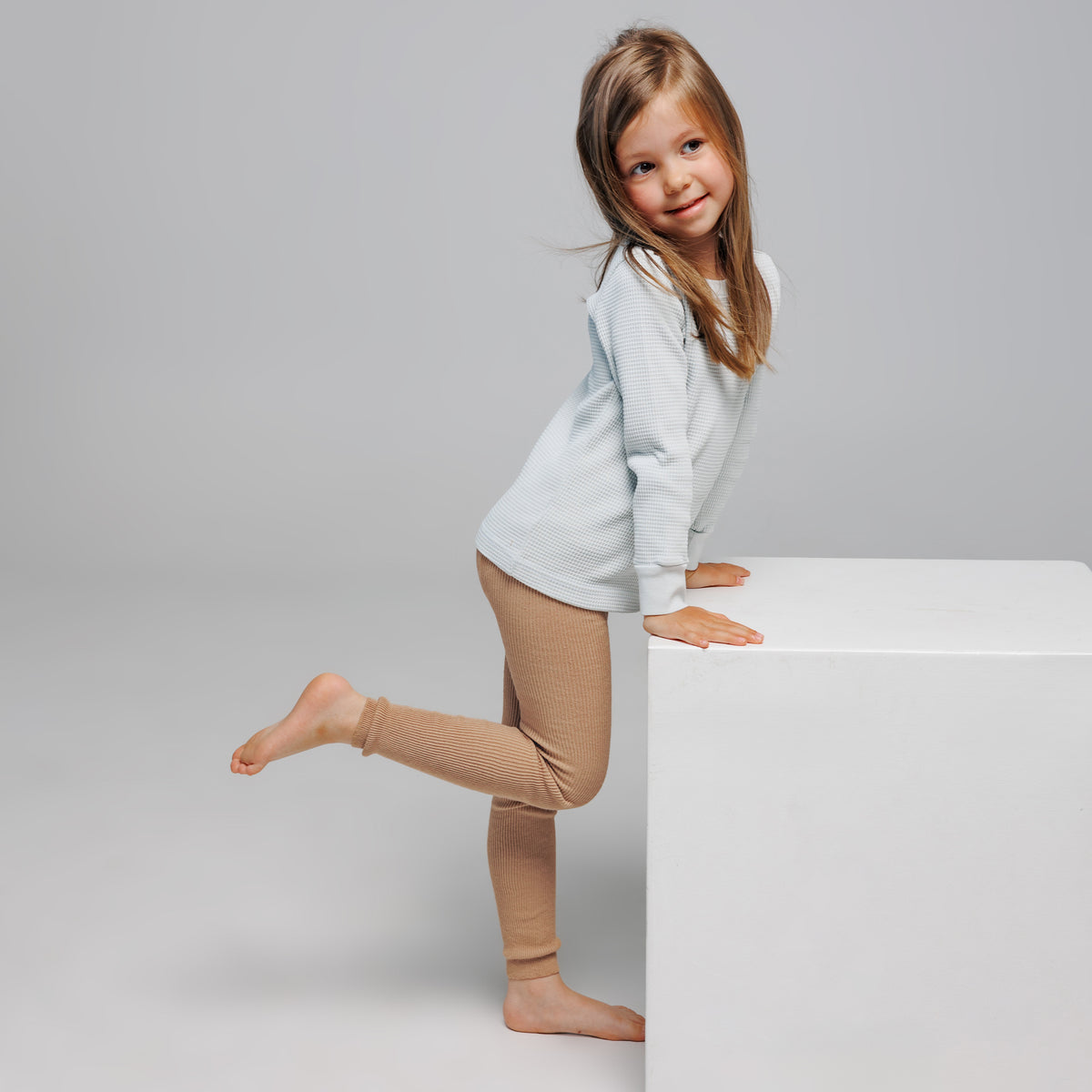 Footless Tights - Beige Brown