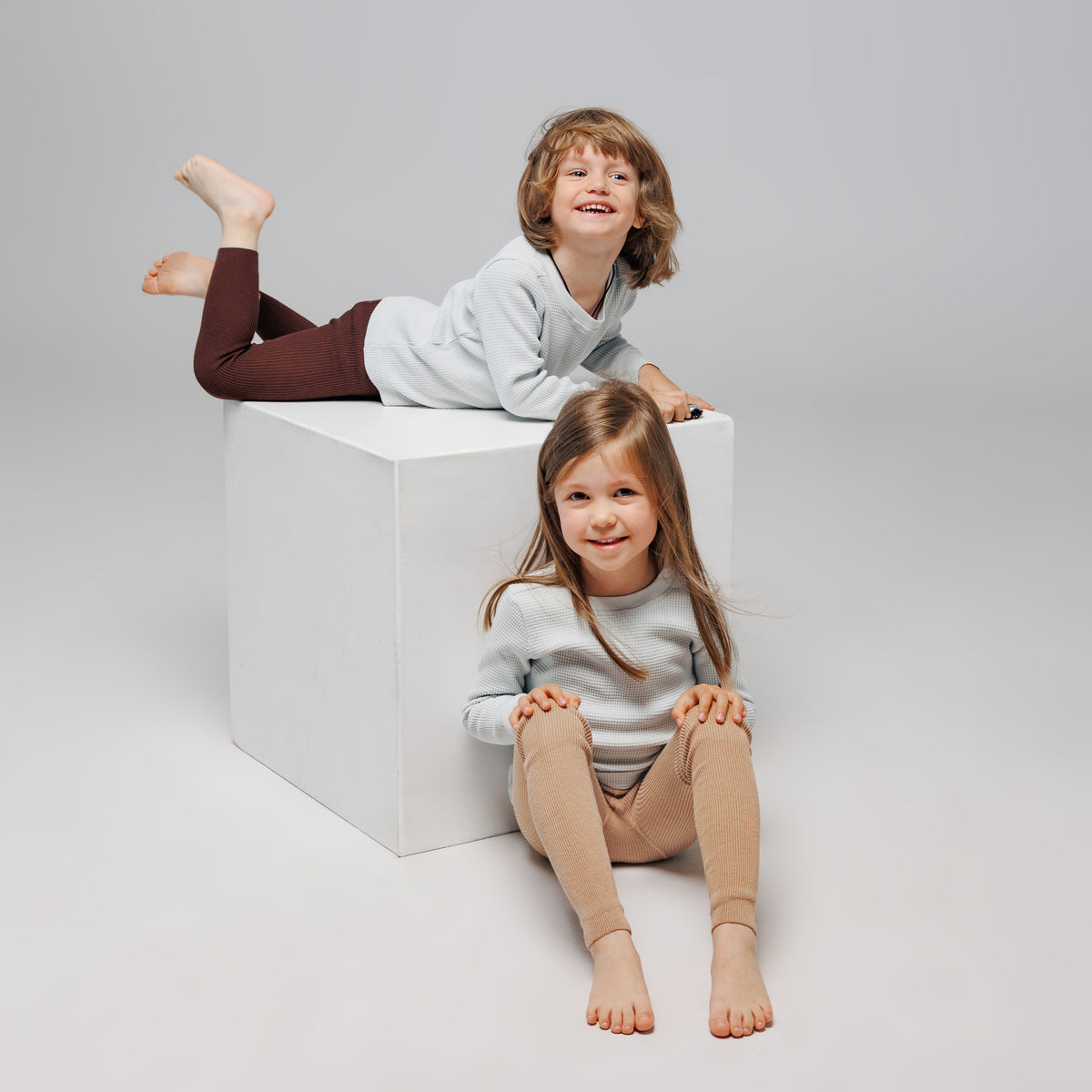 Footless Tights - Beige Brown