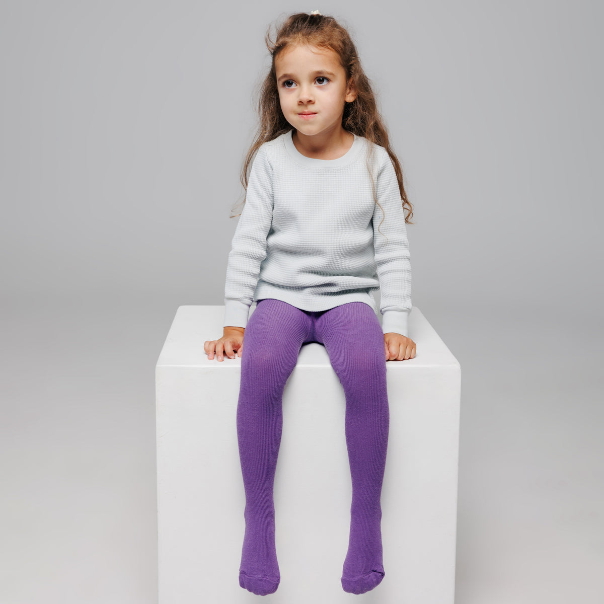Alpaca Tights - Plum Purple