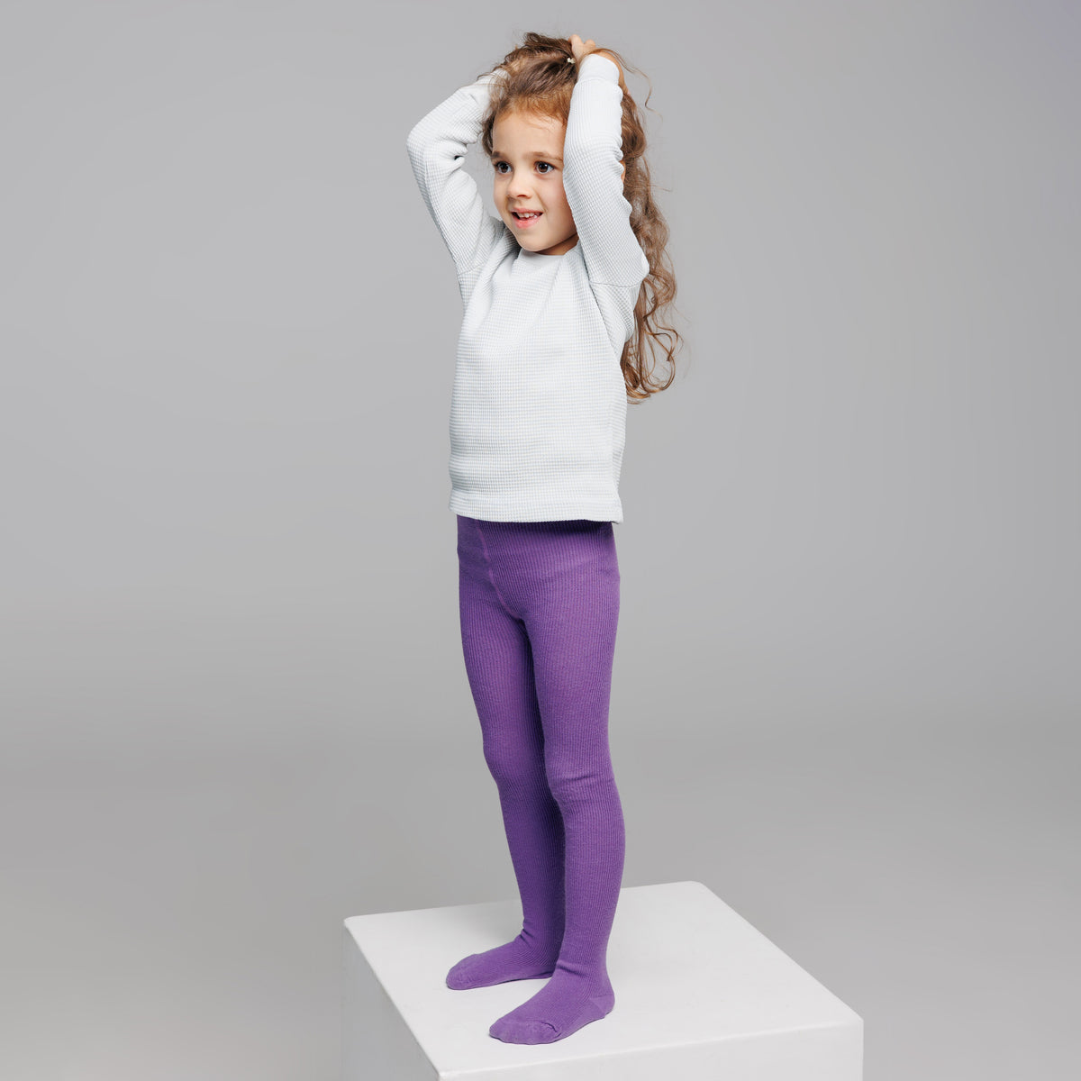 Alpaca Tights - Plum Purple