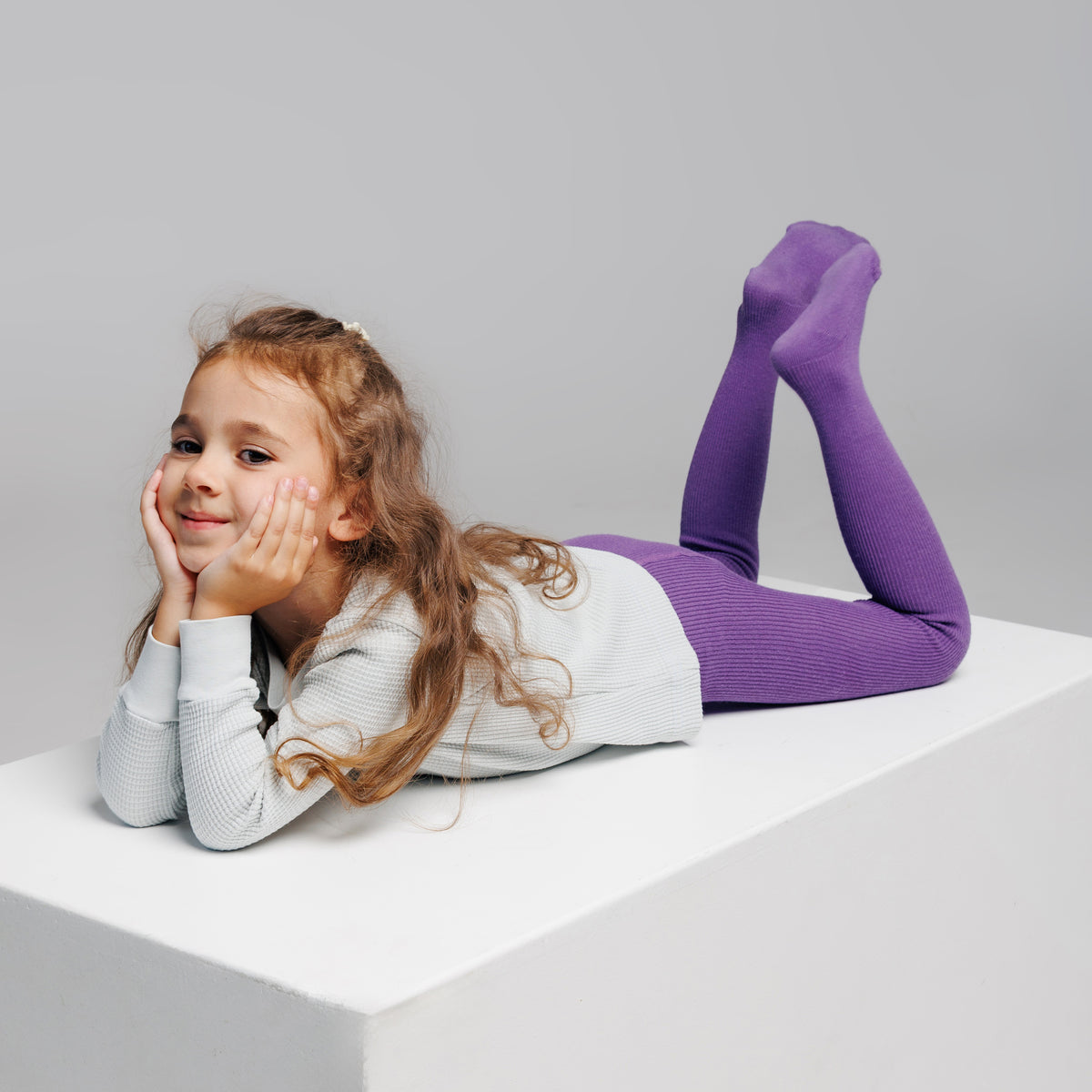 Alpaca Tights - Plum Purple