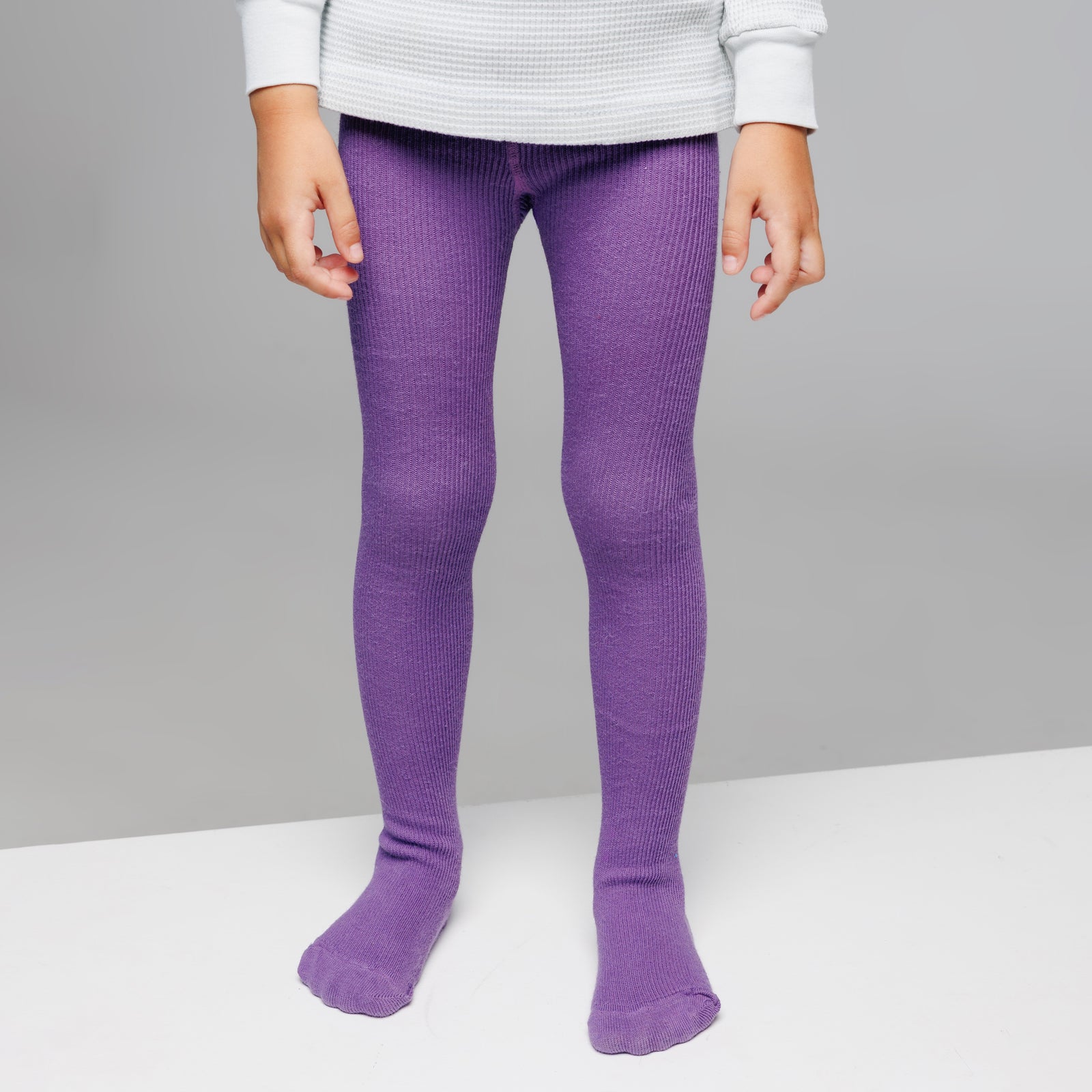 Alpaca Tights - Plum Purple