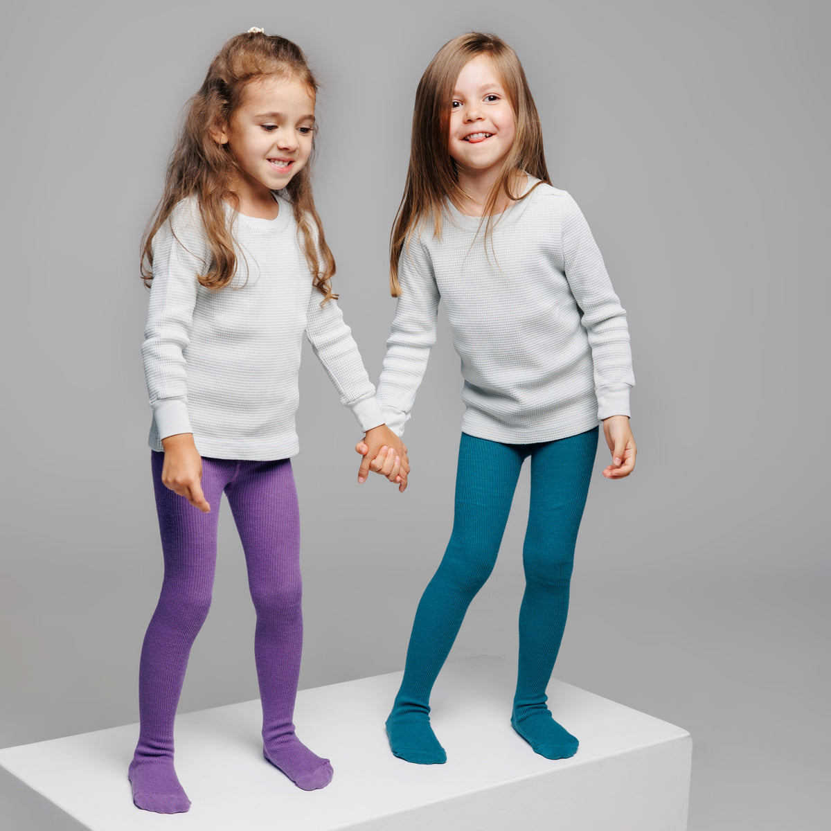 Alpaca Tights - Petrol Blue