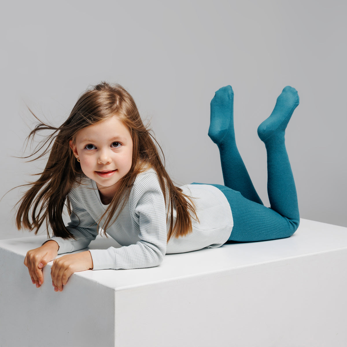 Alpaca Tights - Petrol Blue