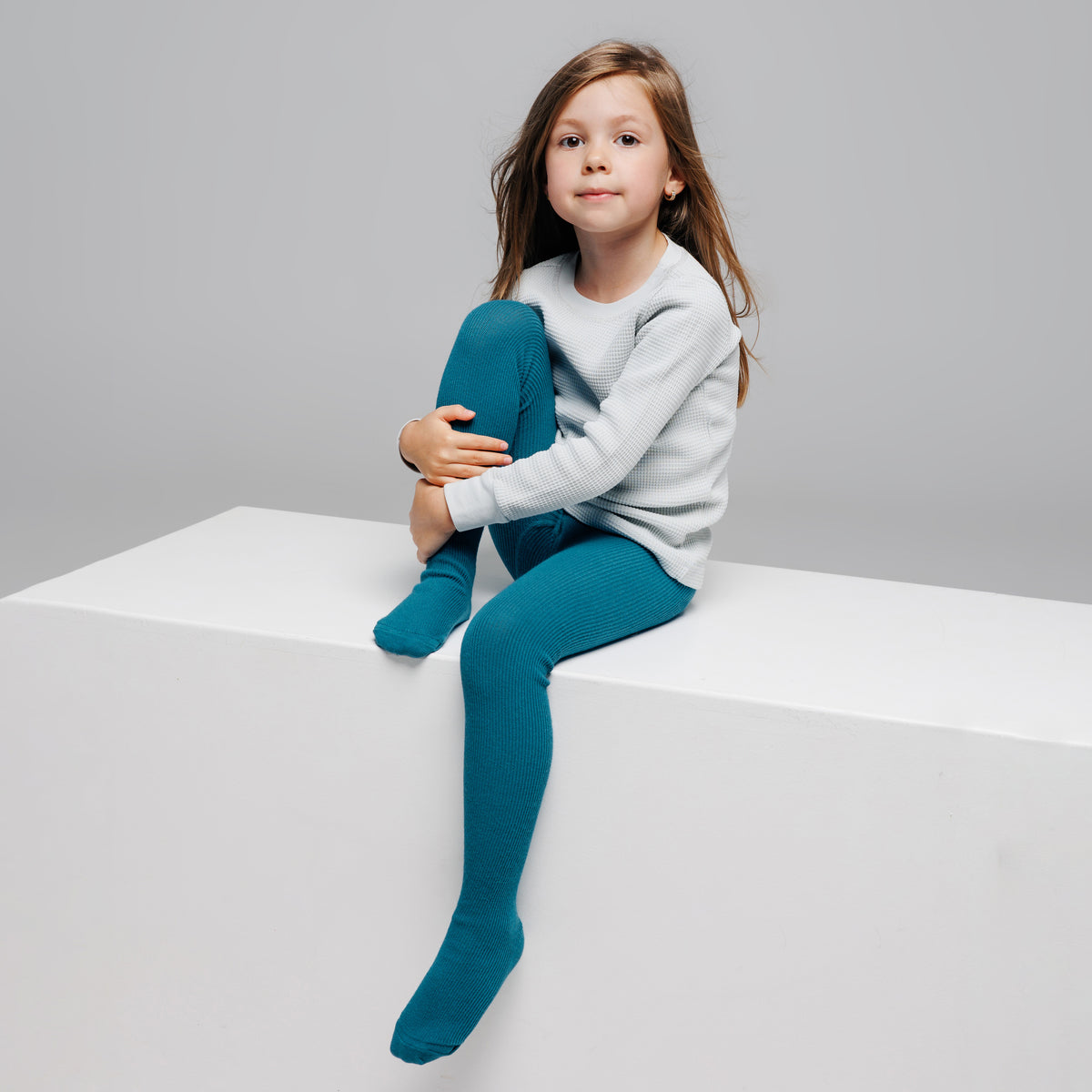 Alpaca Tights - Petrol Blue