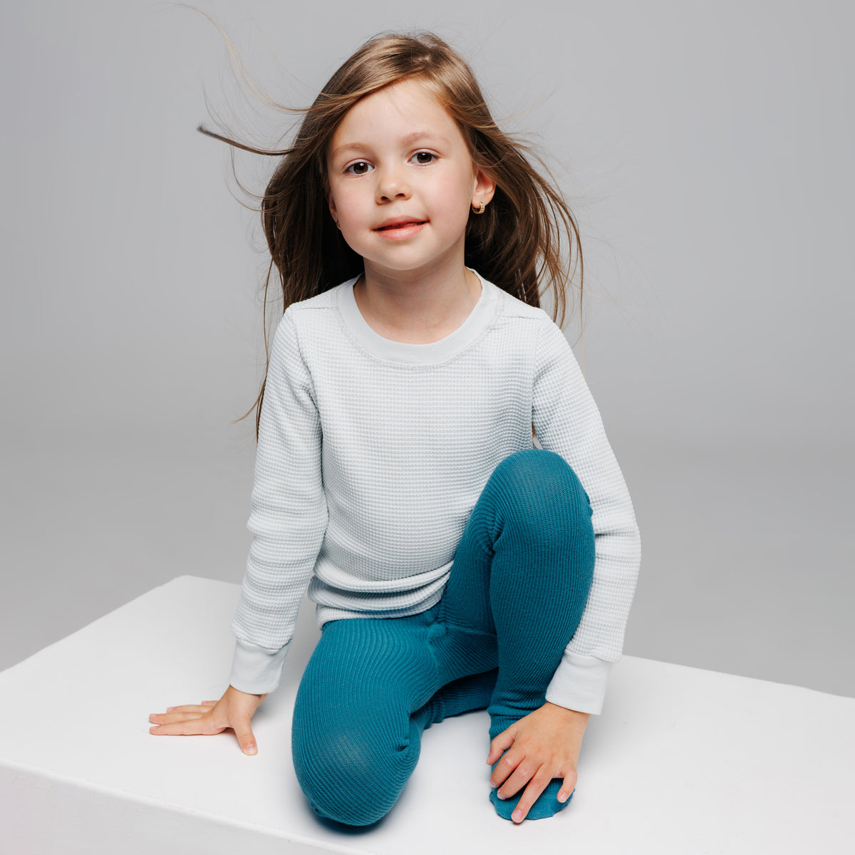 Alpaca Tights - Petrol Blue