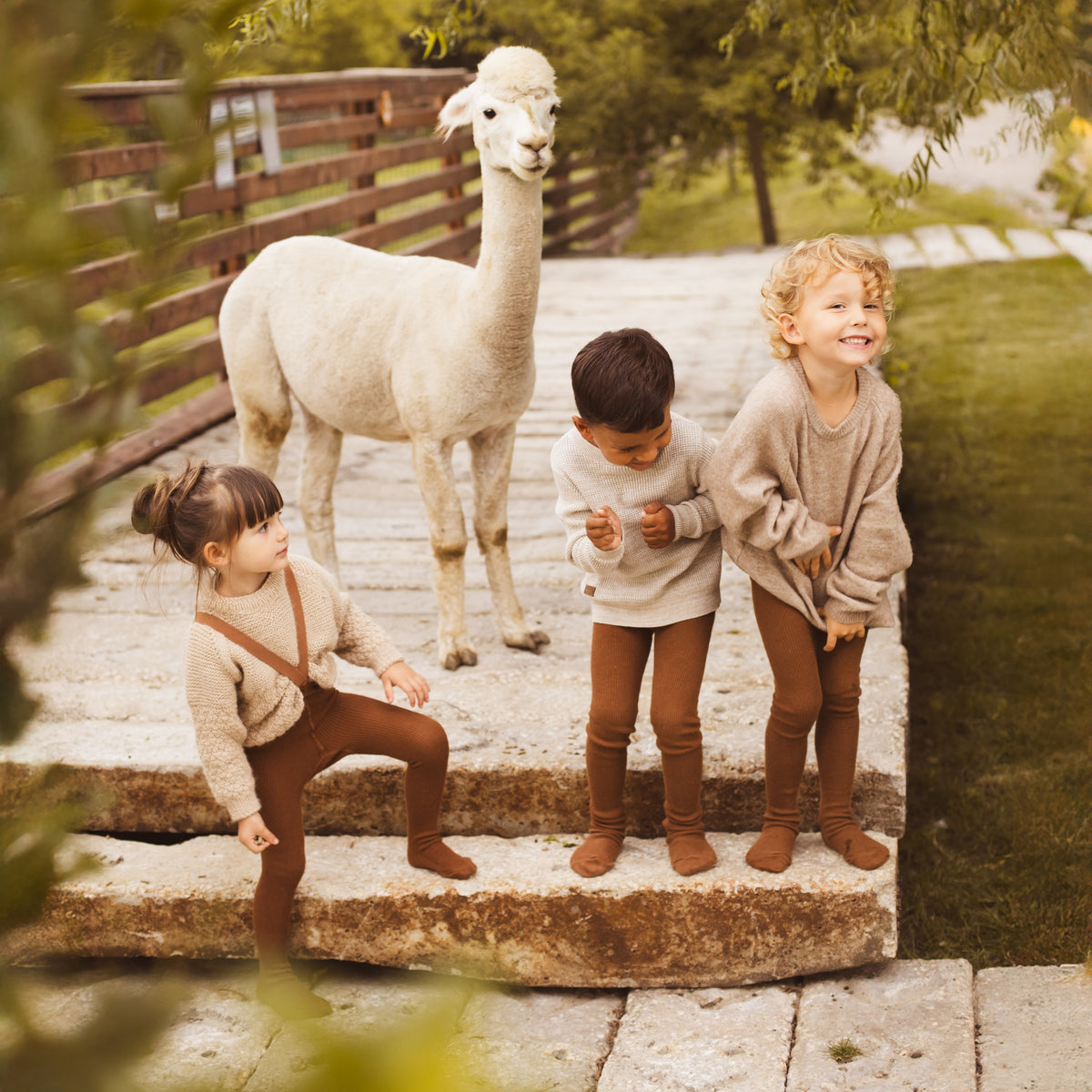Alpaca Tights - Hazelnut