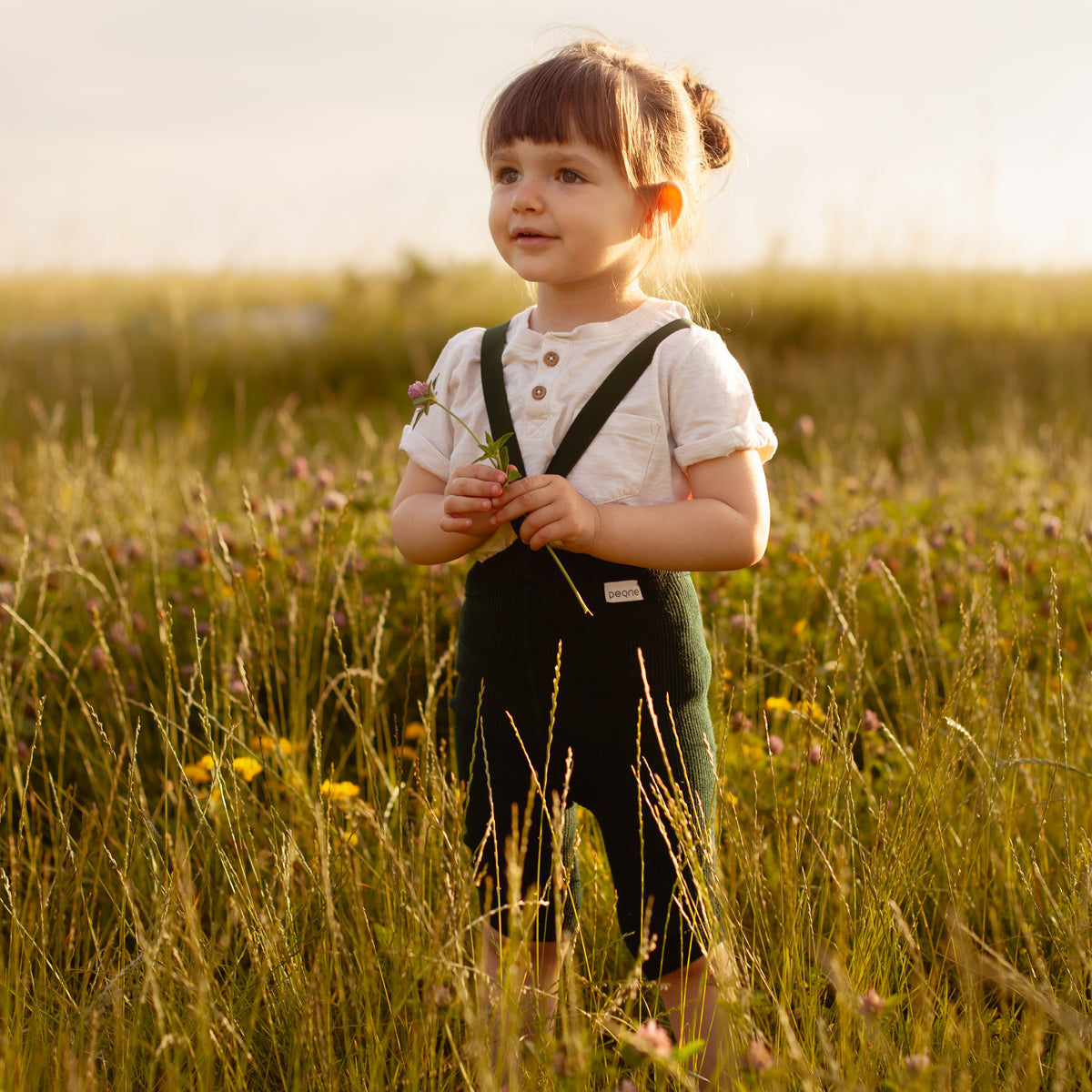 Short Tights with Braces - Conifer Green