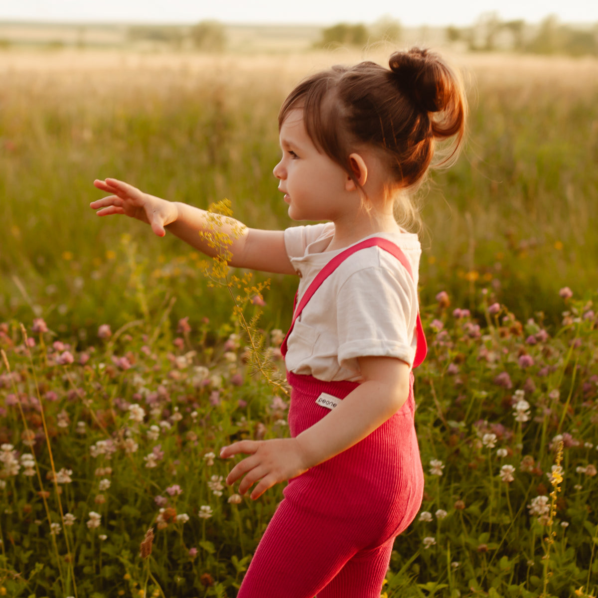 Short Tights with Braces - Magenta