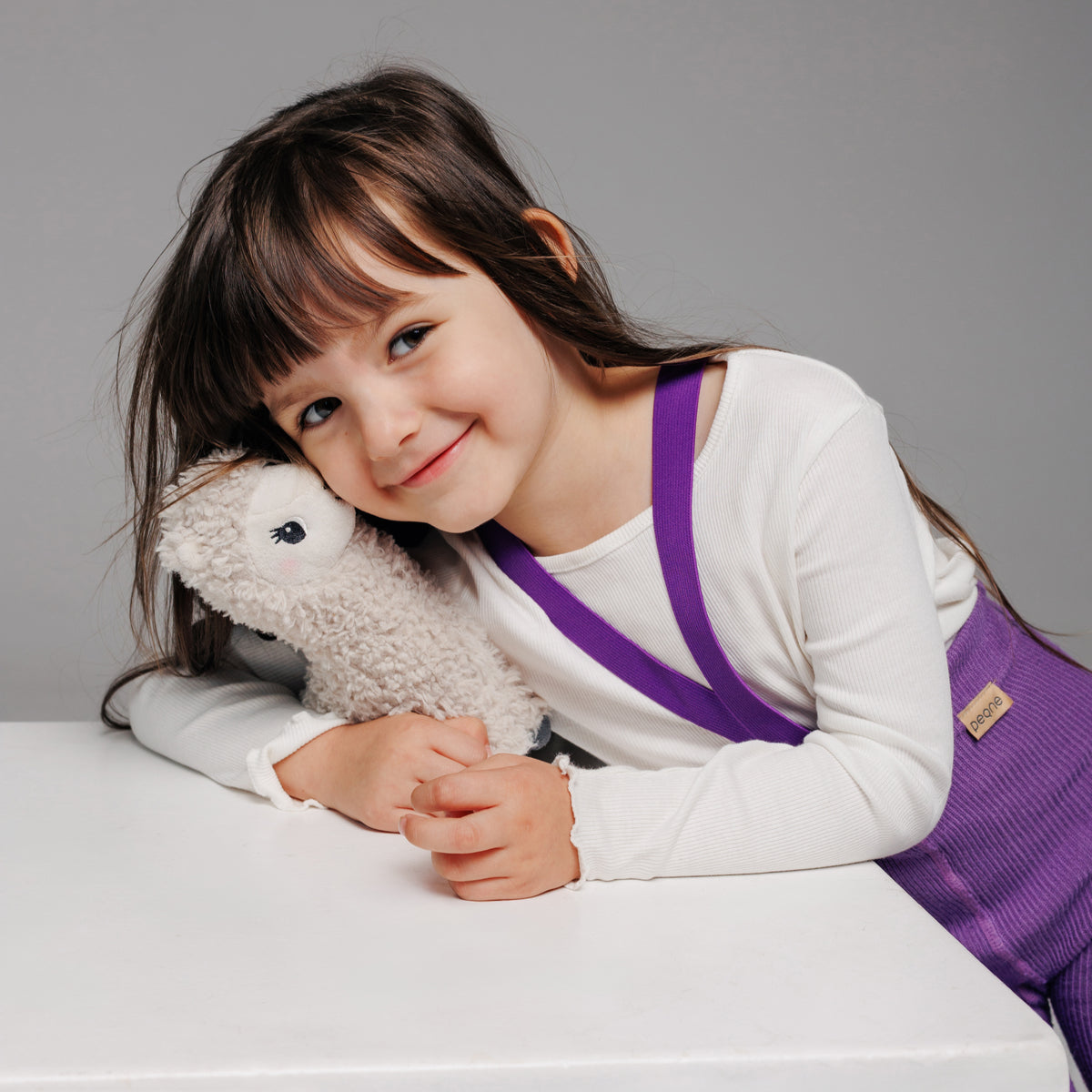 Alpaca Footless Tights with Braces - Plum Purple