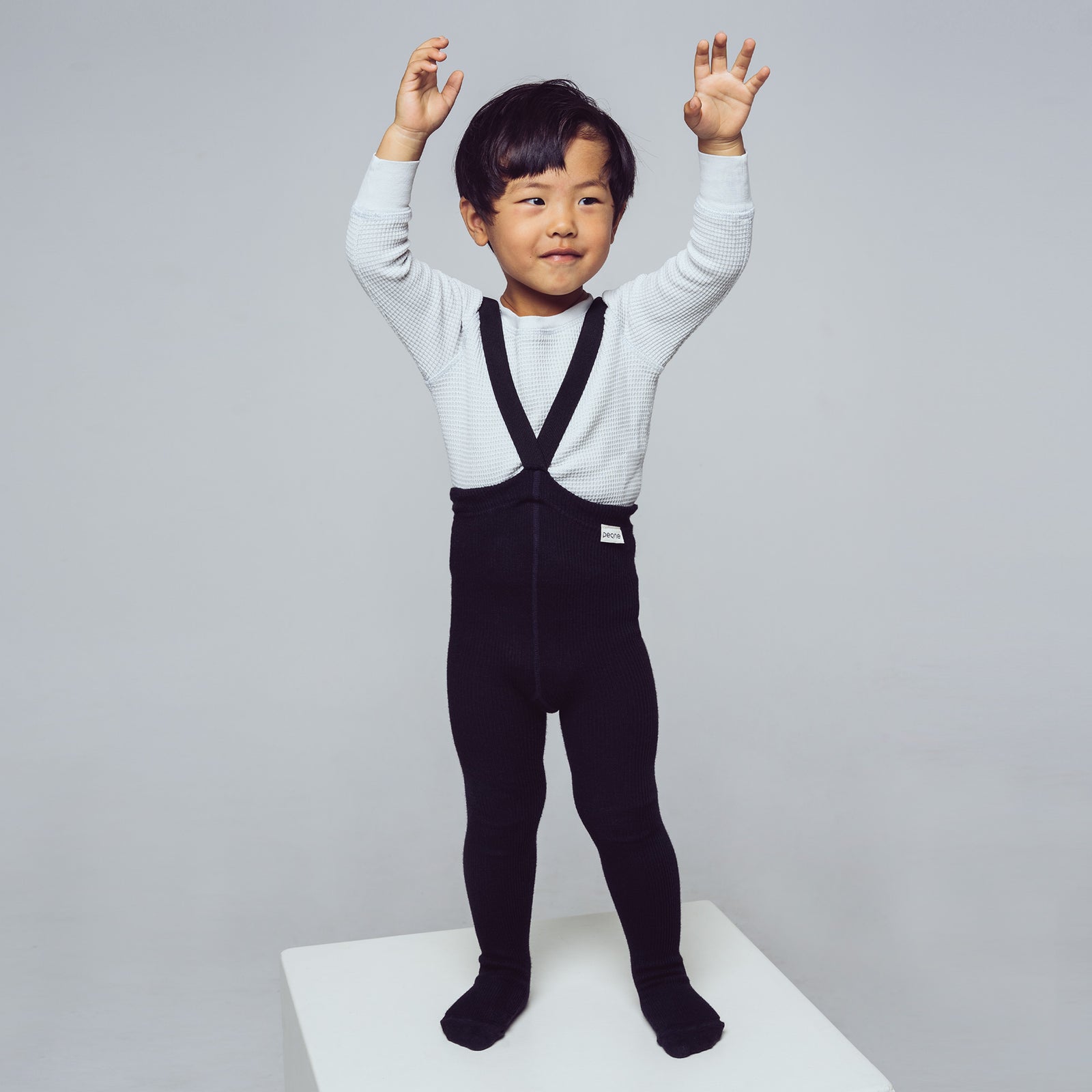 Tights with Braces - Carbon Black