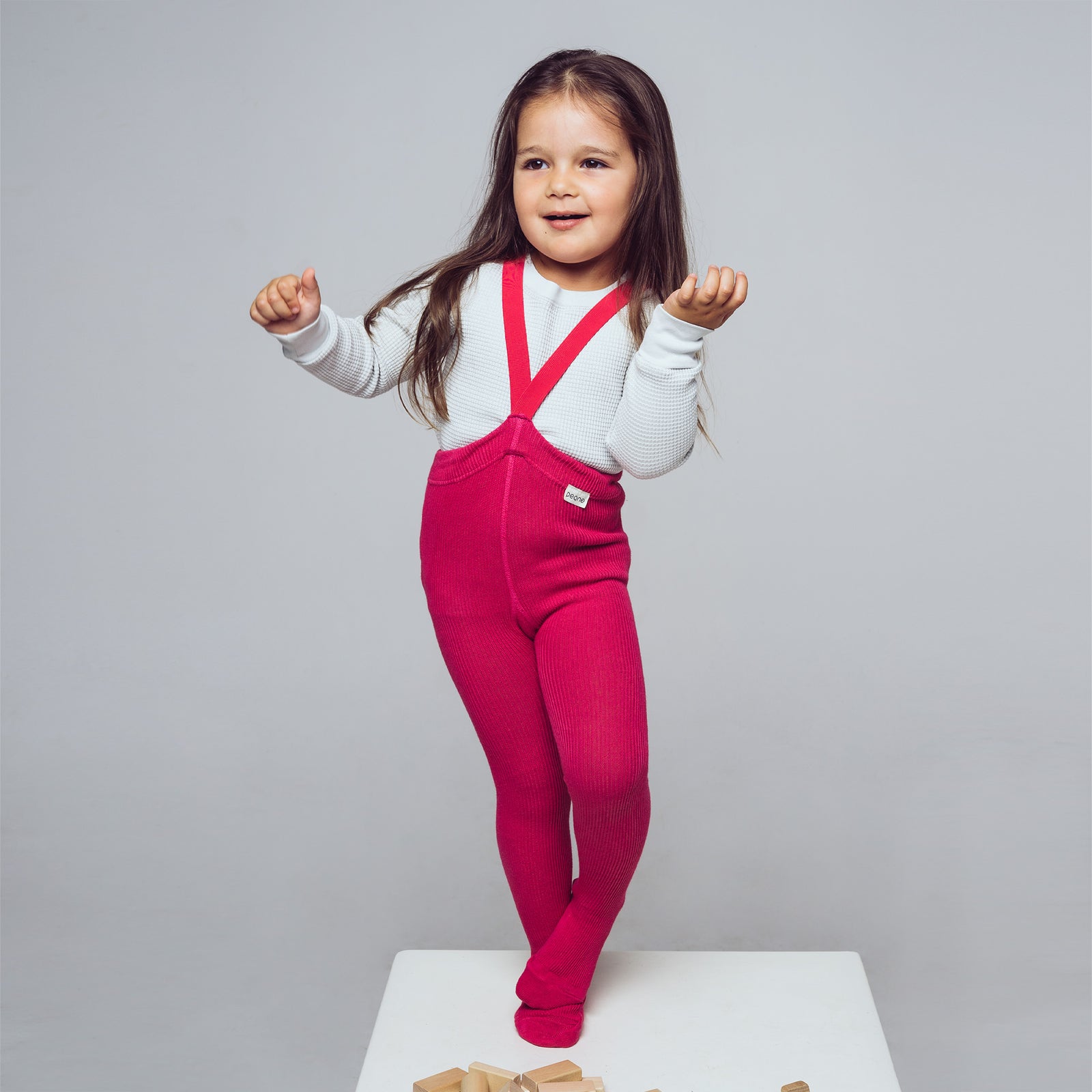 Tights with Braces - Magenta