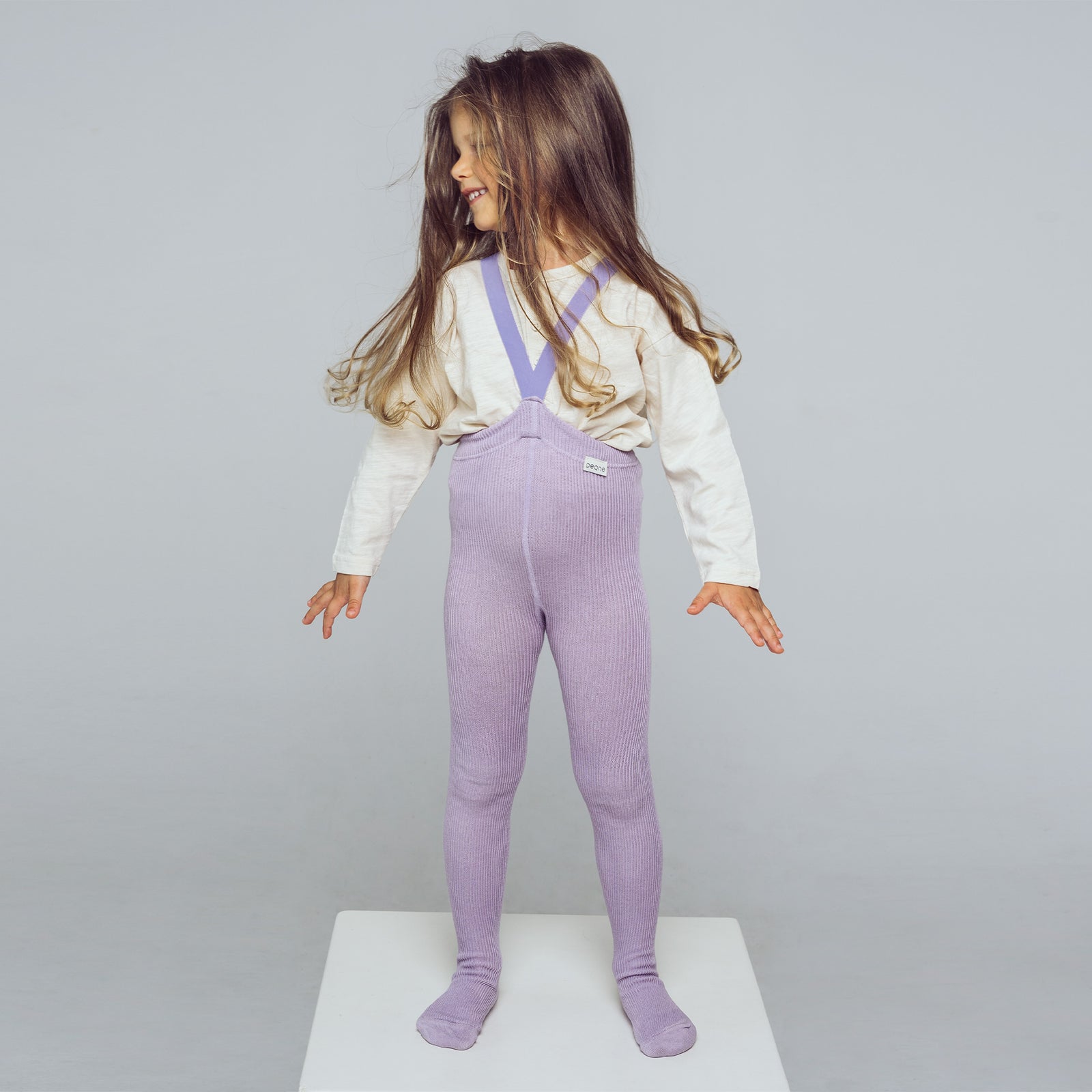 Tights with Braces - Pastel Purple