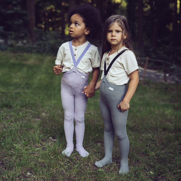 Pastel Purple Tights with Braces - Main Image