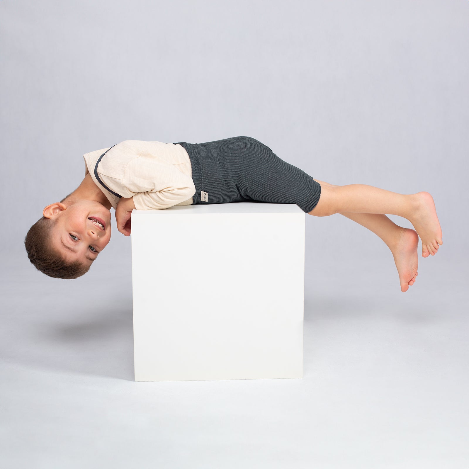 Short Tights with Braces - Pearl Grey