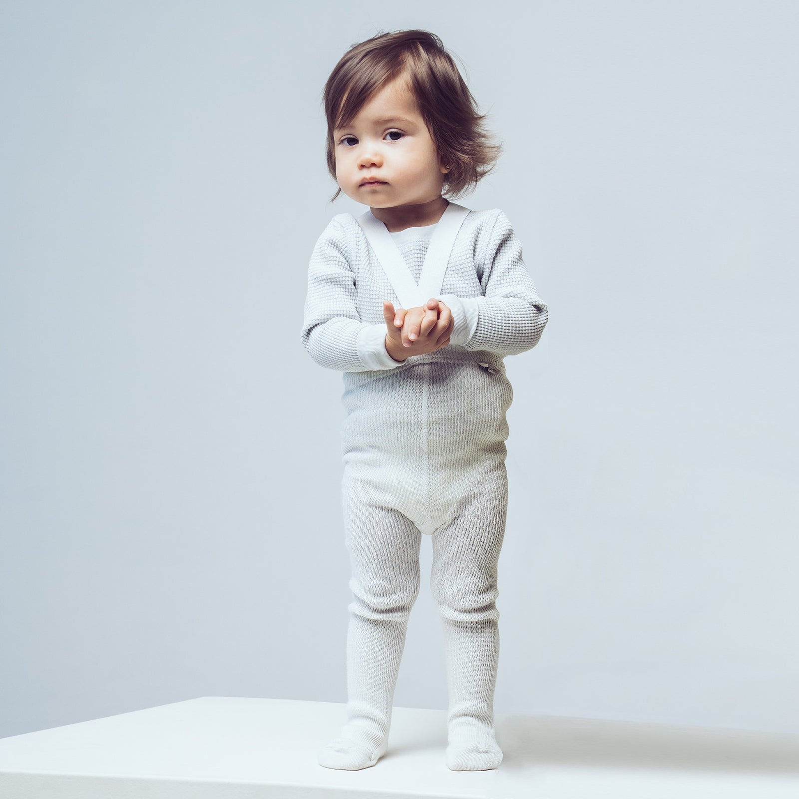 Tights with Braces - Cream White