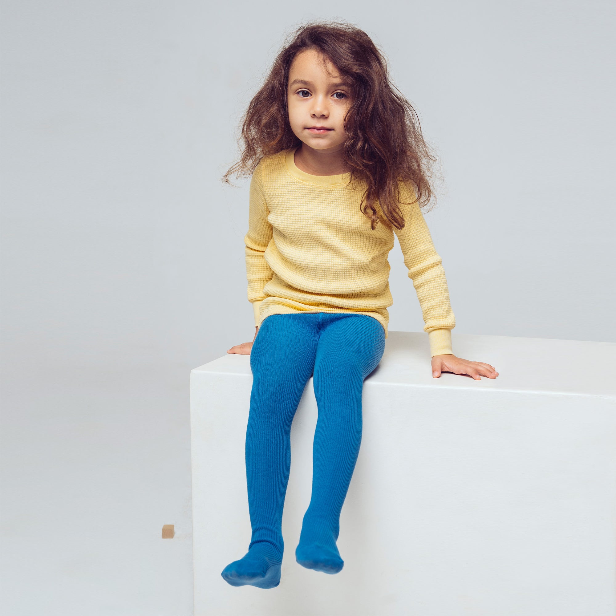 Organic cotton kids' tights- Blue • I Made You